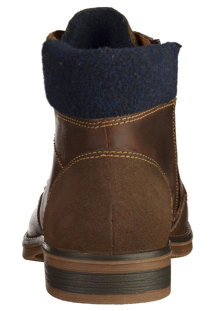 Rieker Stiefelette Glattleder Braun - surf4shoes