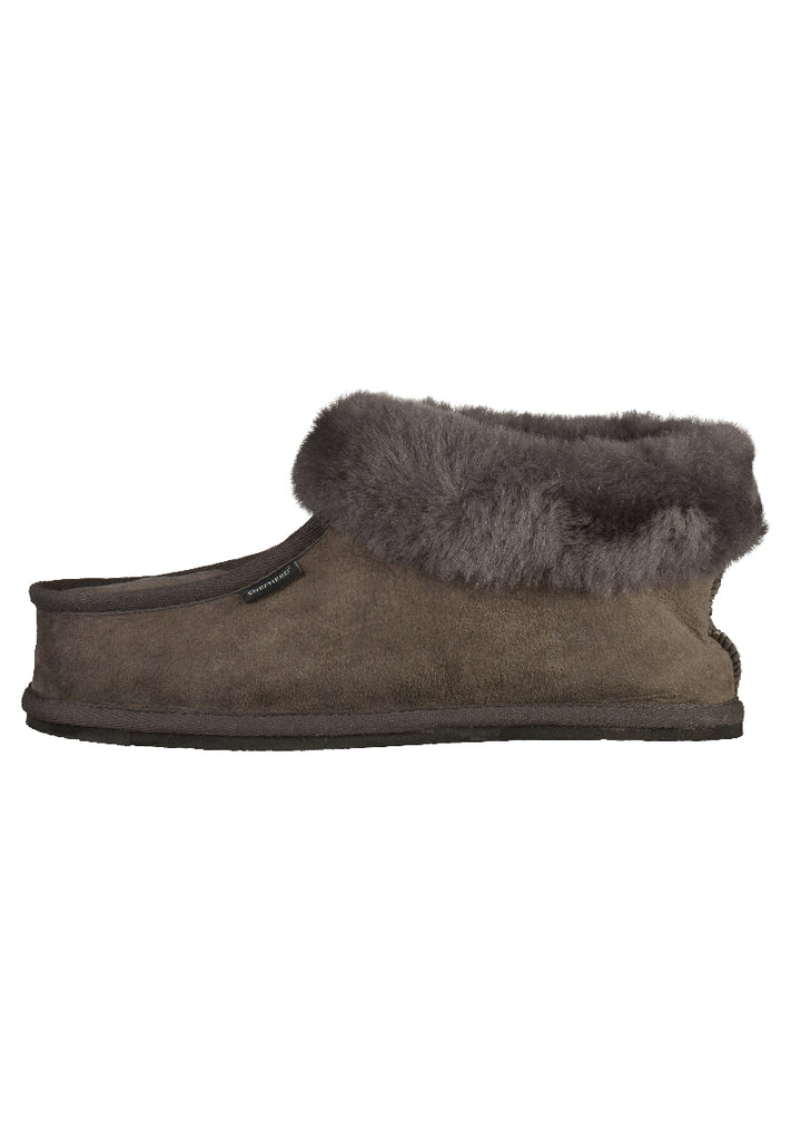 Shepherd Hausschuhe Leder Asphalt - surf4shoes