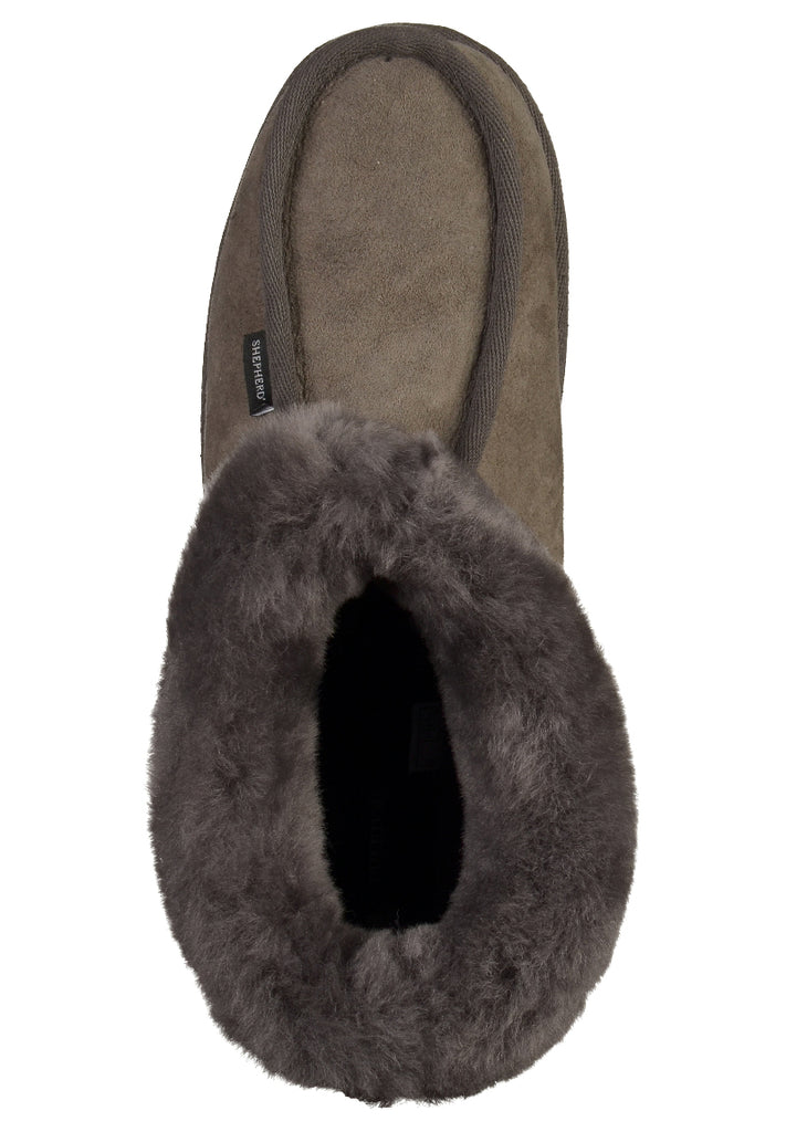 Shepherd Hausschuhe Leder Asphalt - surf4shoes