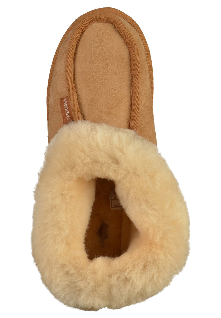 Shepherd Hausschuhe Leder Chestnut - surf4shoes