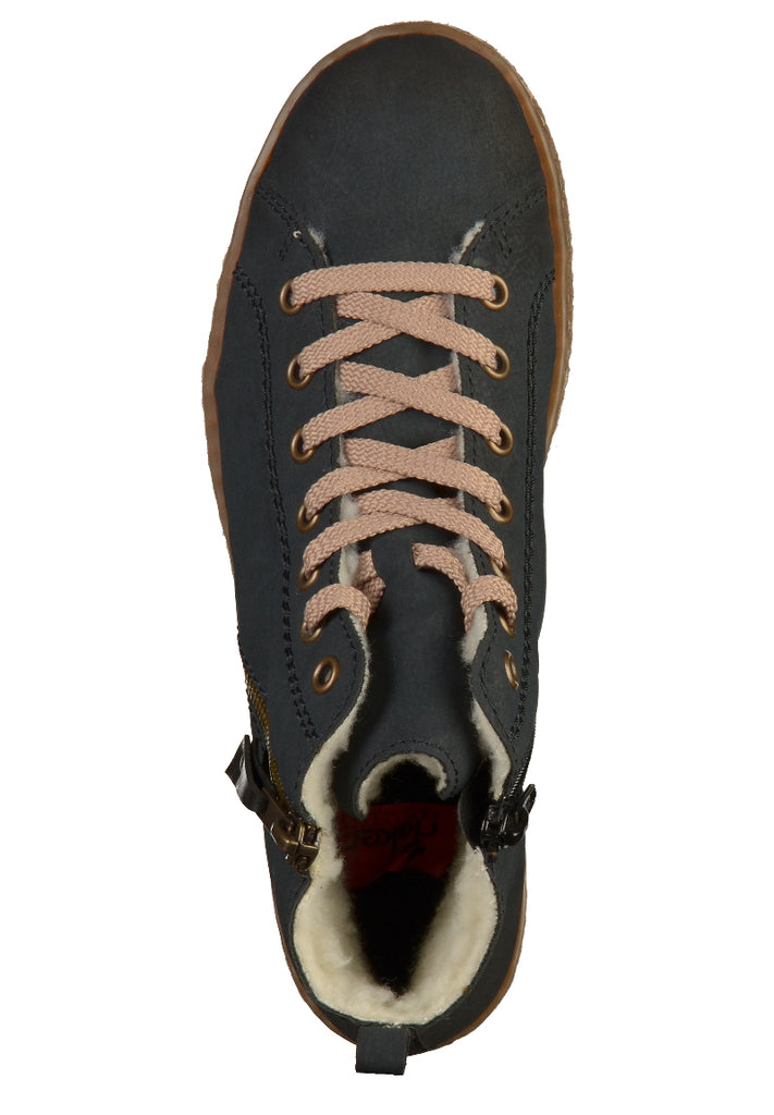 Rieker Sneaker Lederimitat Blau - surf4shoes