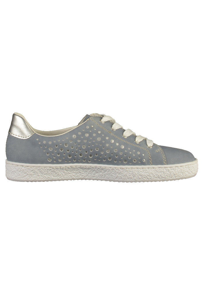Rieker Sneaker Lederimitat Blau - surf4shoes
