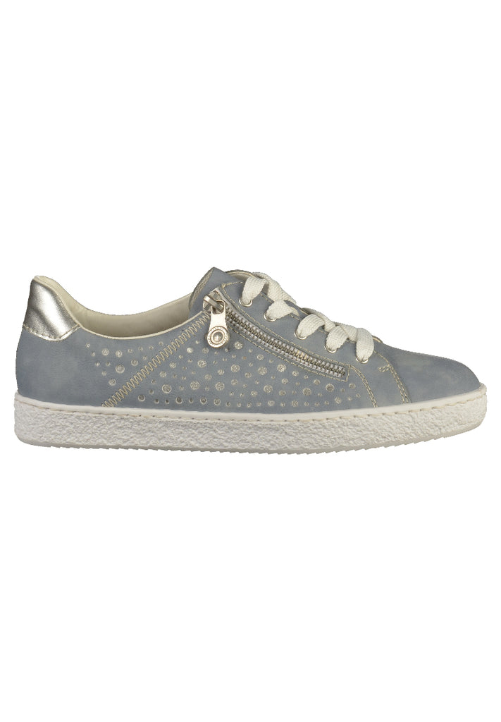 Rieker Sneaker Lederimitat Blau - surf4shoes
