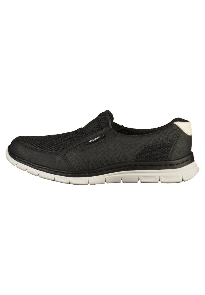 Rieker Slipper Lederimitat Schwarz - surf4shoes