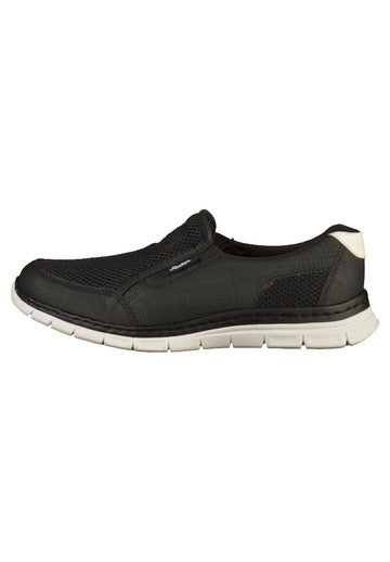 Rieker Slipper Lederimitat Schwarz - surf4shoes