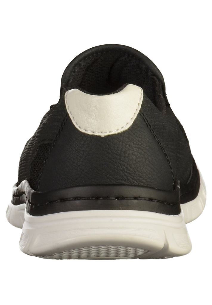 Rieker Slipper Lederimitat Schwarz - surf4shoes
