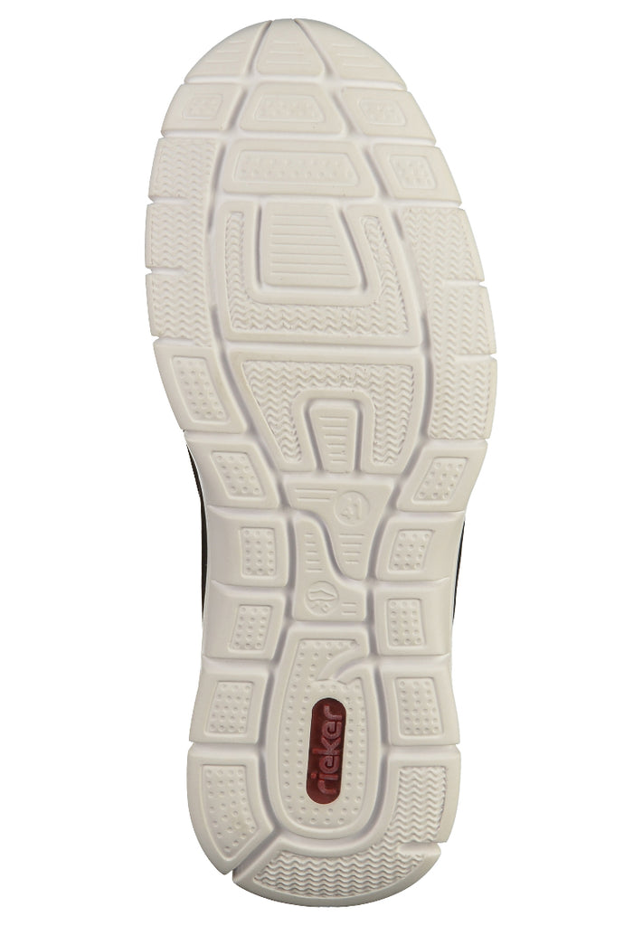 Rieker Slipper Lederimitat Schwarz - surf4shoes