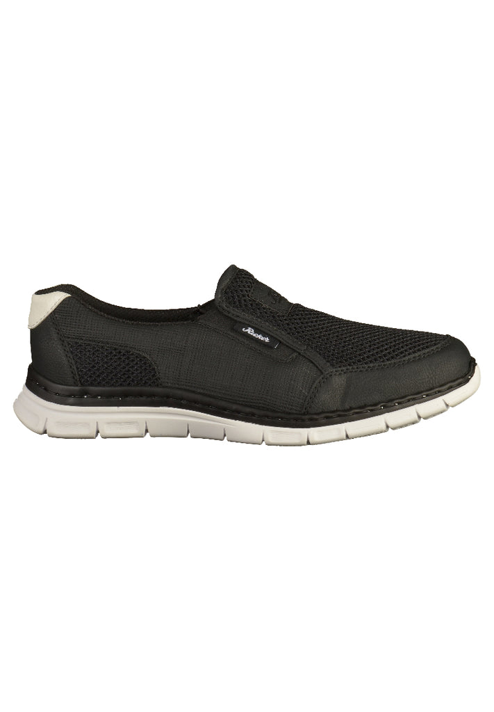 Rieker Slipper Lederimitat Schwarz - surf4shoes