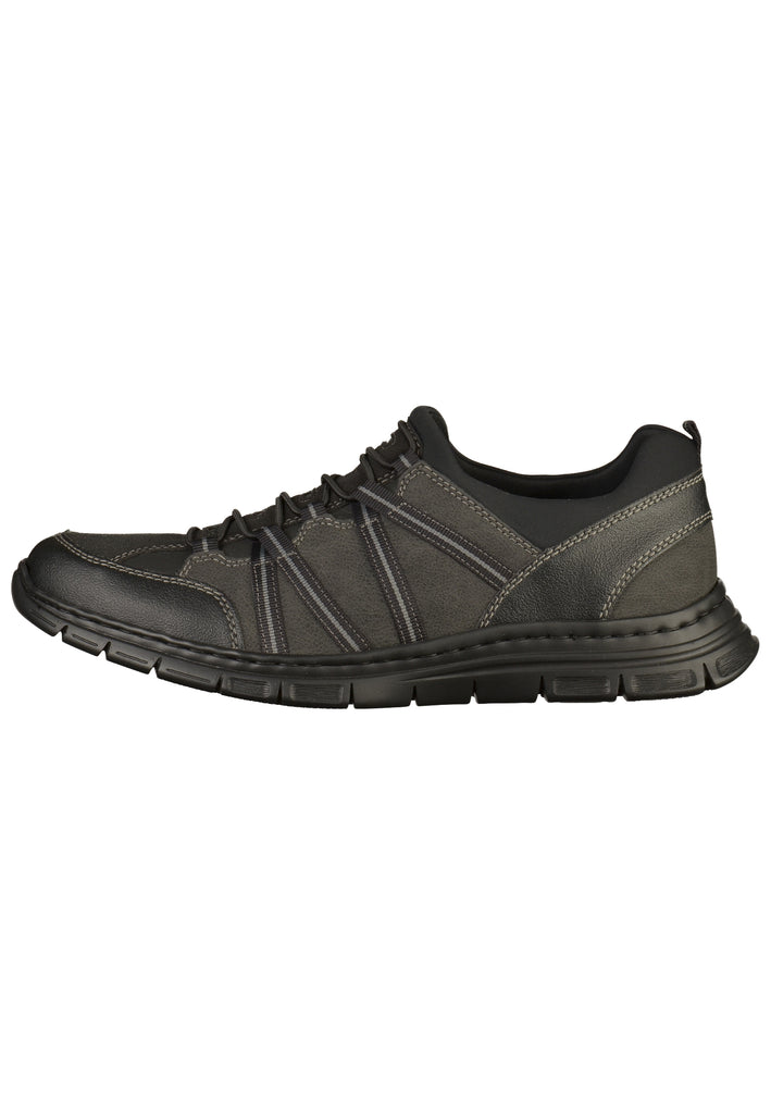 Rieker Slipper Lederimitat Schwarz - surf4shoes