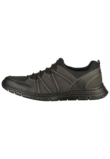 Rieker Slipper Lederimitat Schwarz - surf4shoes