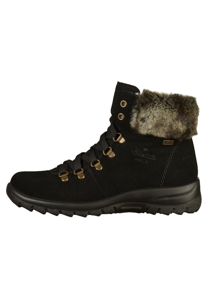 Rieker Stiefelette Leder Schwarz - surf4shoes