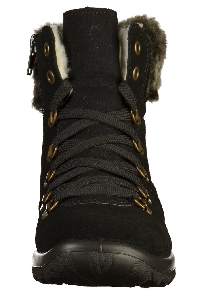 Rieker Stiefelette Leder Schwarz - surf4shoes