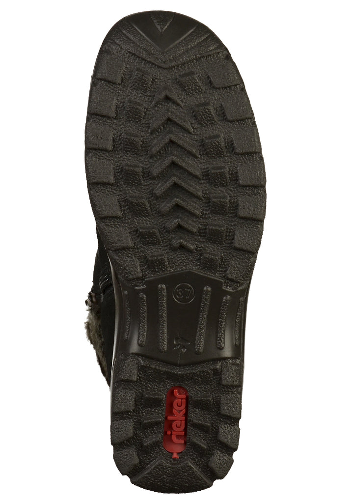 Rieker Stiefelette Leder Schwarz - surf4shoes