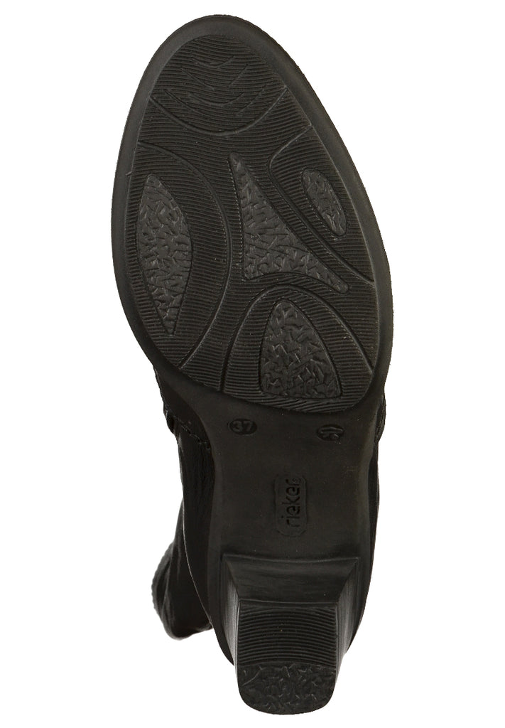 Rieker Stiefel Lederimitat Schwarz - surf4shoes