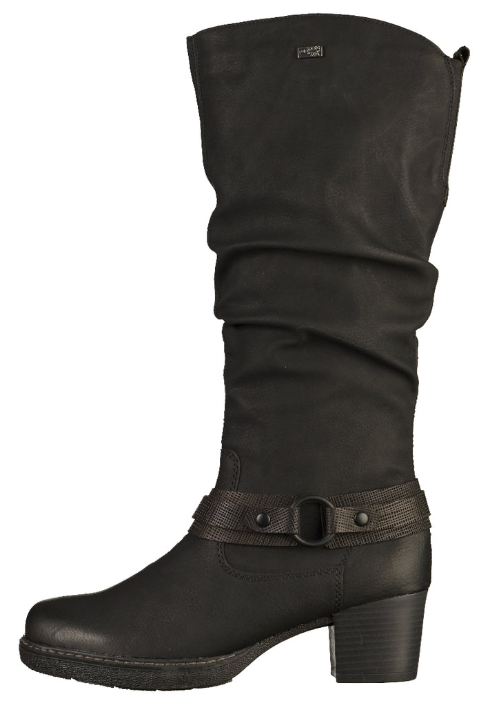 Remonte Stiefel Lederimitat Schwarz - surf4shoes