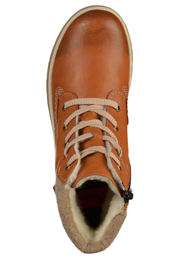 Rieker Stiefelette Lederimitat Braun - surf4shoes