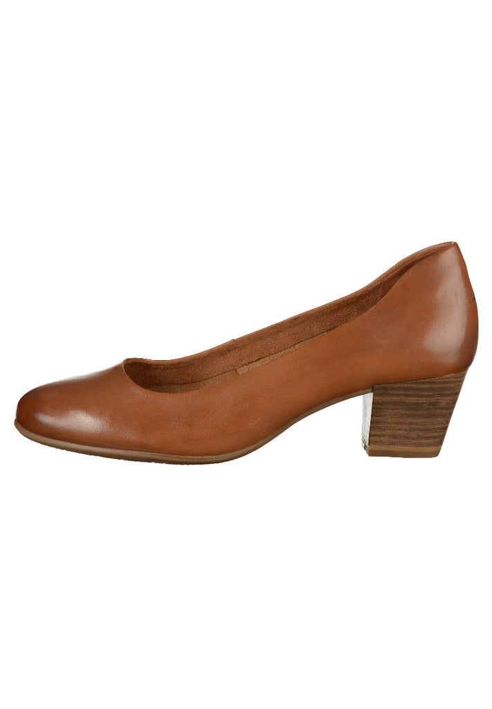 Tamaris Pumps Leder Cognac - surf4shoes