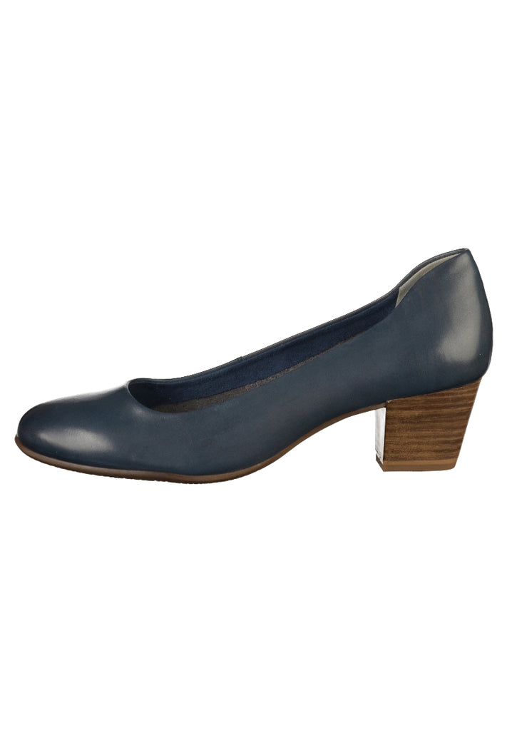 Tamaris Pumps Leder Navy - surf4shoes
