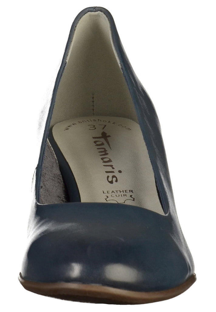 Tamaris Pumps Leder Navy - surf4shoes