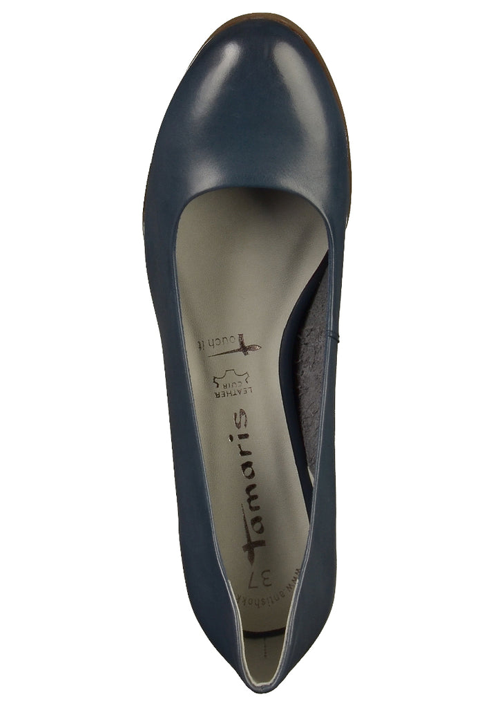Tamaris Pumps Leder Navy - surf4shoes
