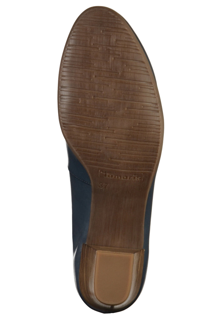 Tamaris Pumps Leder Navy - surf4shoes