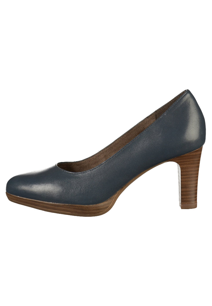 Tamaris Pumps Leder Navy - surf4shoes