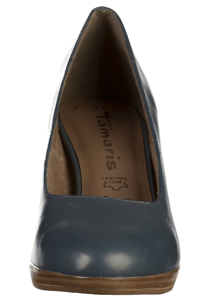 Tamaris Pumps Leder Navy - surf4shoes