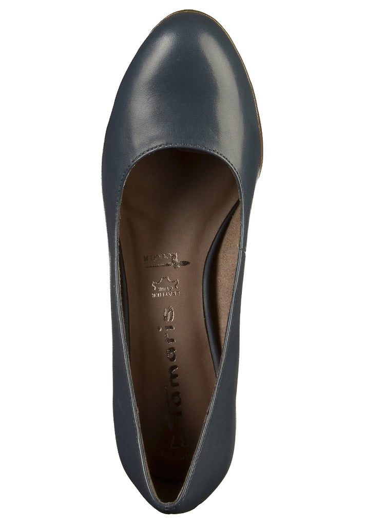 Tamaris Pumps Leder Navy - surf4shoes