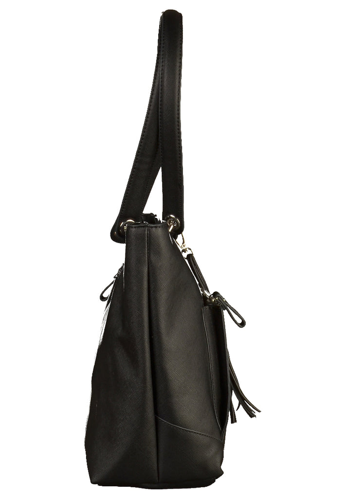 Tamaris Taschen Lederimitat Schwarz - surf4shoes