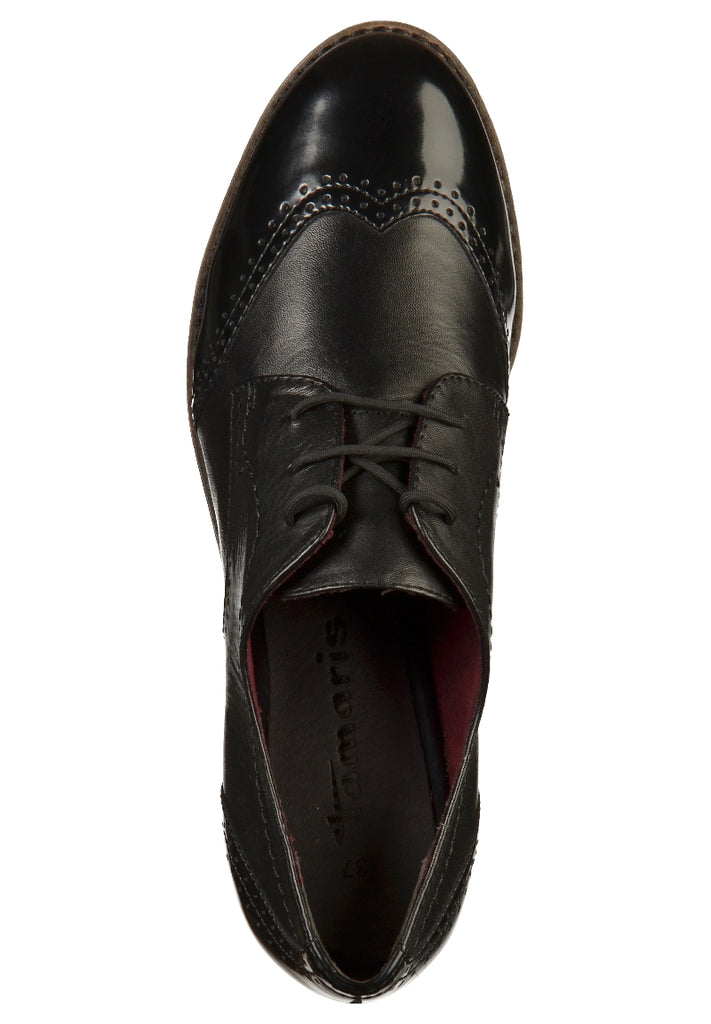 Tamaris Halbschuhe Leder/Synthetik Schwarz - surf4shoes