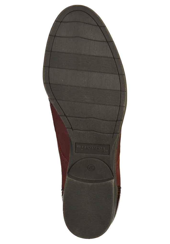 Tamaris Halbschuhe Leder/Synthetik Bordeaux - surf4shoes