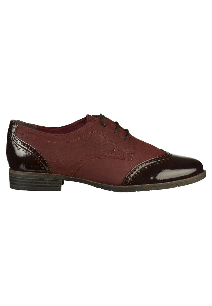 Tamaris Halbschuhe Leder/Synthetik Bordeaux - surf4shoes