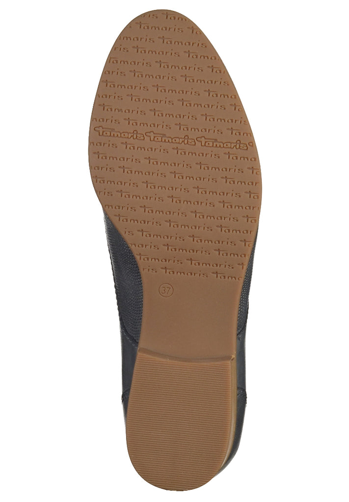 Tamaris Halbschuhe Leder Navy - surf4shoes