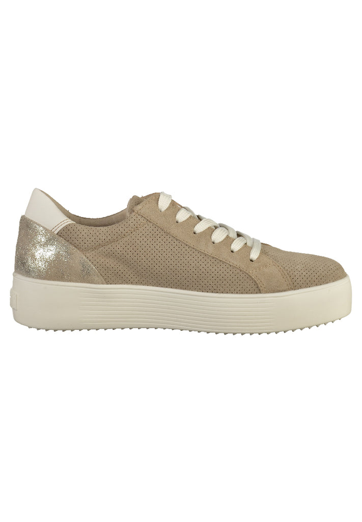 Tamaris Sneaker Leder Taupe - surf4shoes