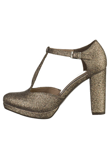 Tamaris Pumps Lederimitat Platinum - surf4shoes