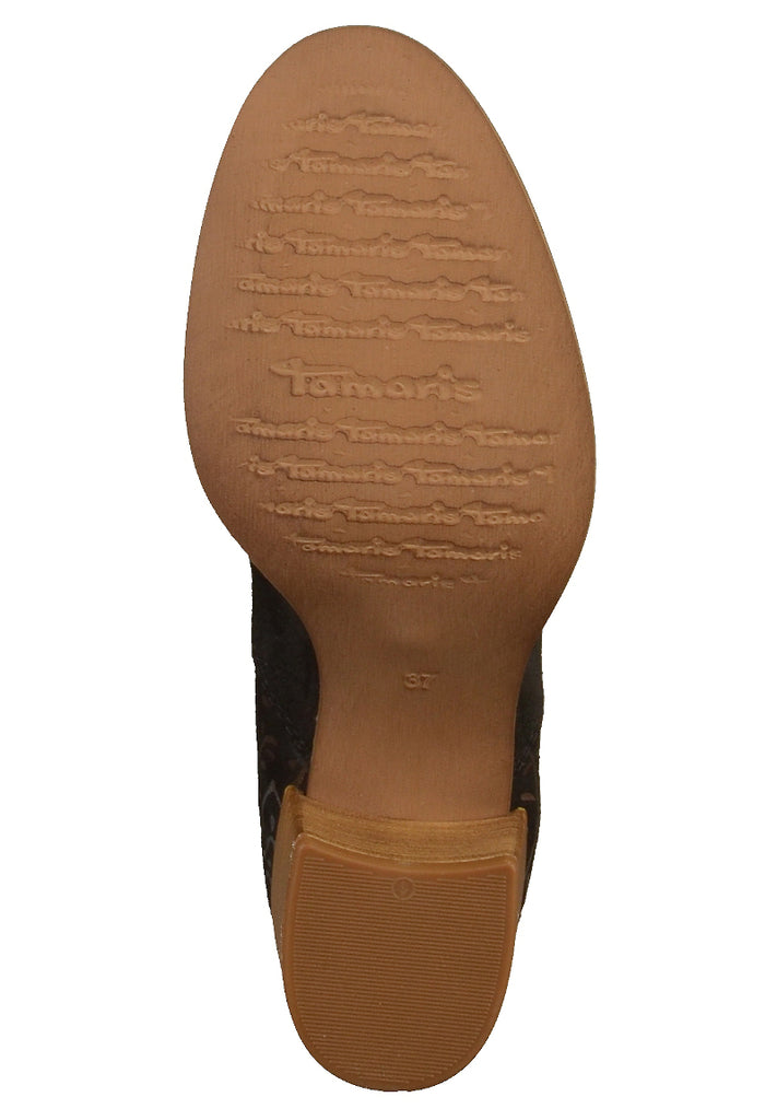 Tamaris Stiefelette Nubukleder Schwarz - surf4shoes