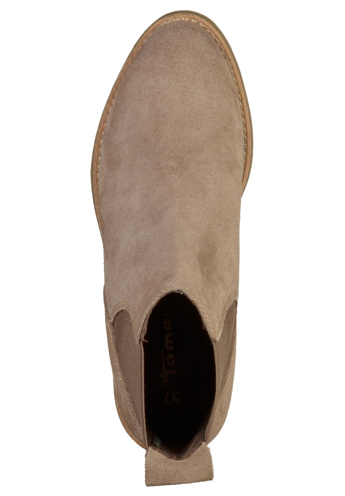 Tamaris Stiefelette Veloursleder Cashmere - surf4shoes