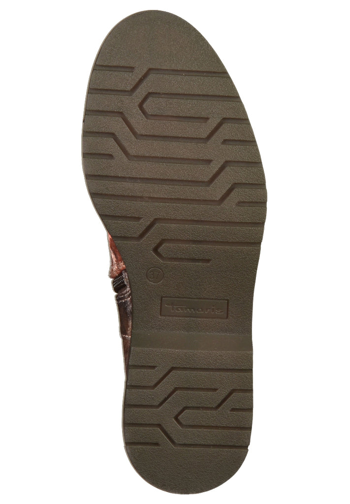 Tamaris Stiefelette Samt Rosa - surf4shoes