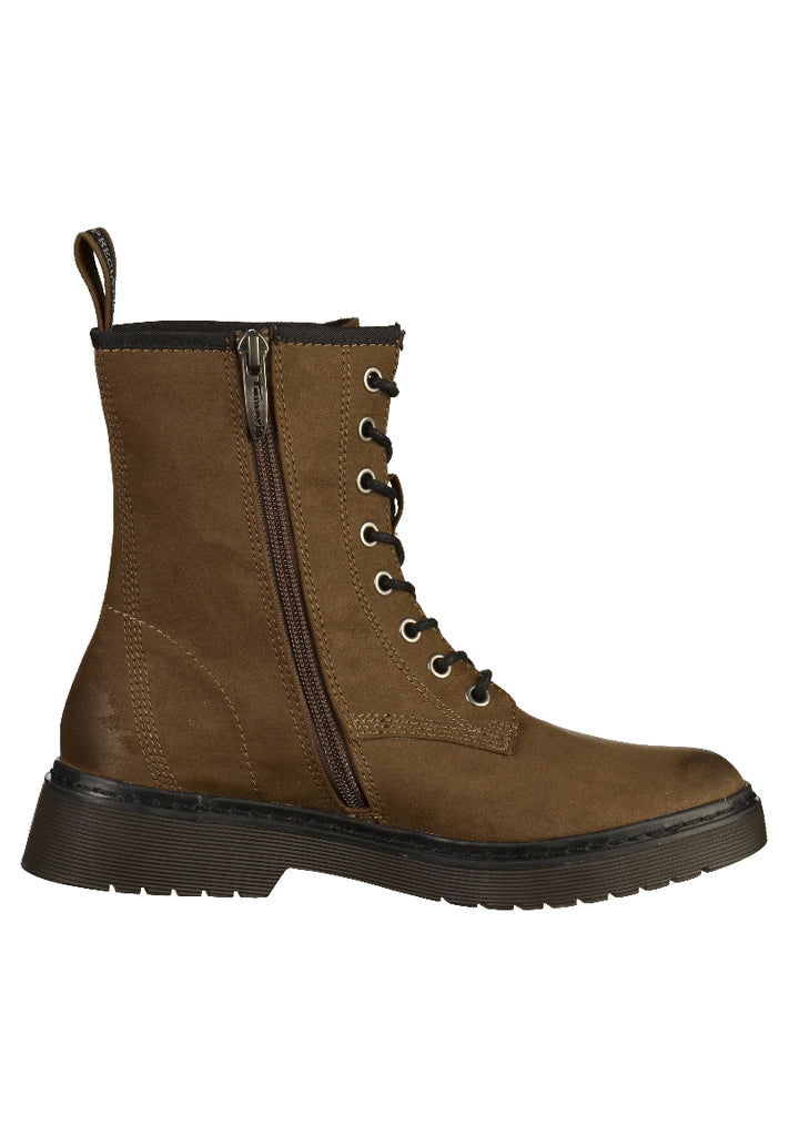 Tamaris Stiefelette Lederimitat Olive - surf4shoes