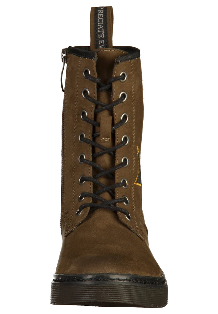 Tamaris Stiefelette Lederimitat Olive - surf4shoes