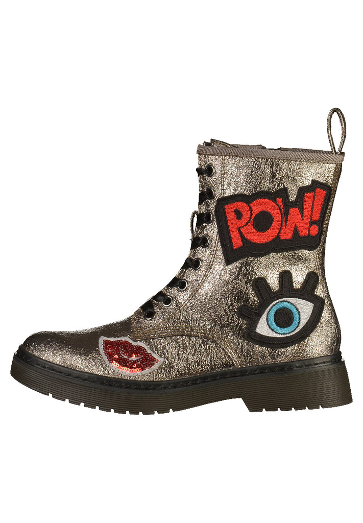 Tamaris Stiefelette Lederimitat Pewter - surf4shoes