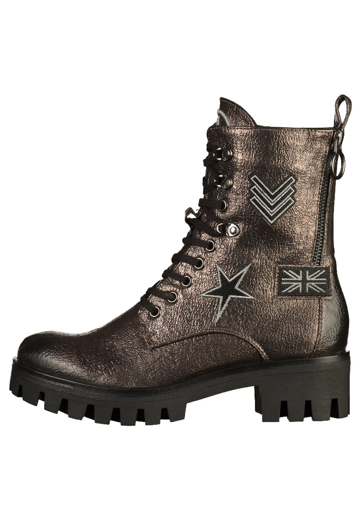 Tamaris Stiefelette Lederimitat Pewter - surf4shoes