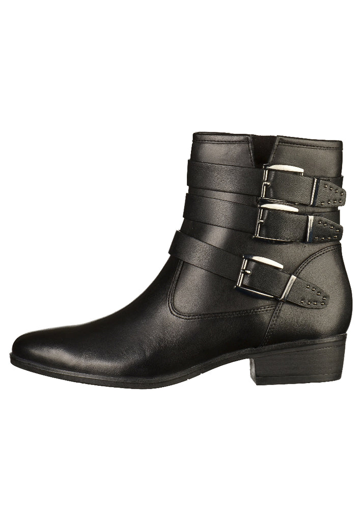Tamaris Stiefelette Leder Schwarz - surf4shoes