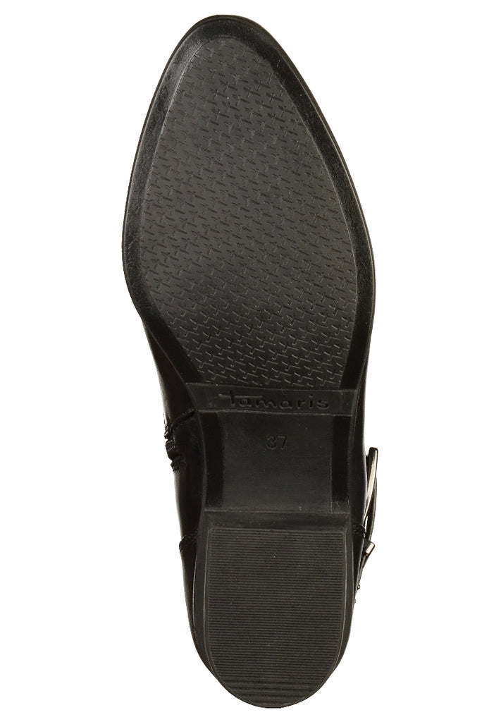 Tamaris Stiefelette Leder Schwarz - surf4shoes