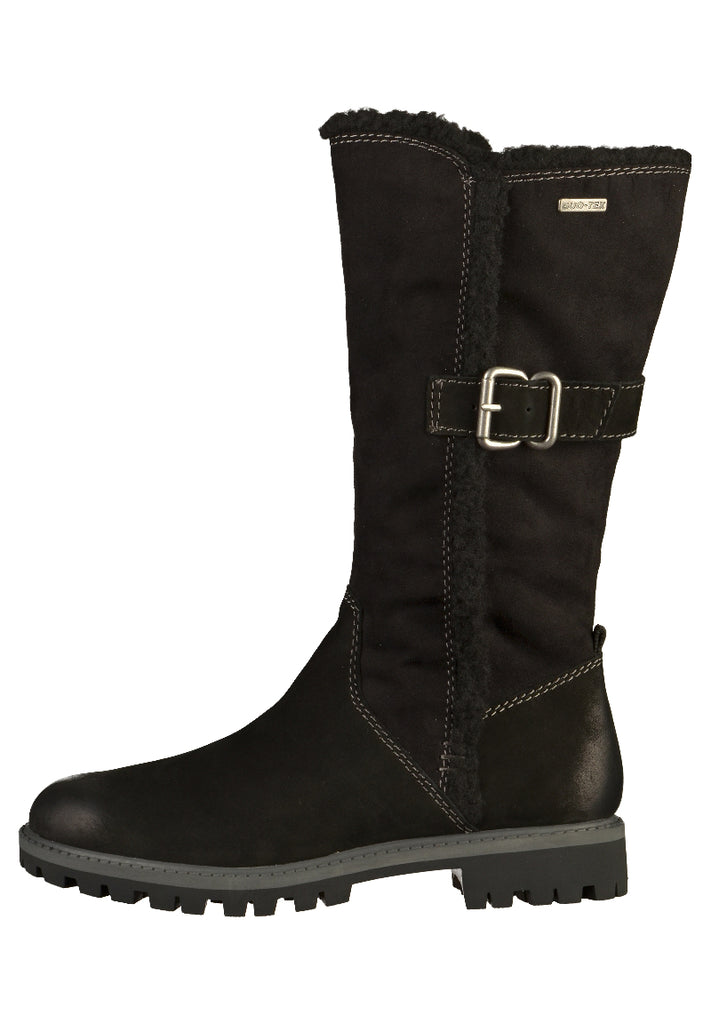 Tamaris Stiefel Leder/Textil Schwarz - surf4shoes