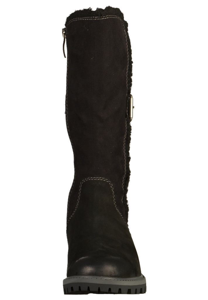 Tamaris Stiefel Leder/Textil Schwarz - surf4shoes