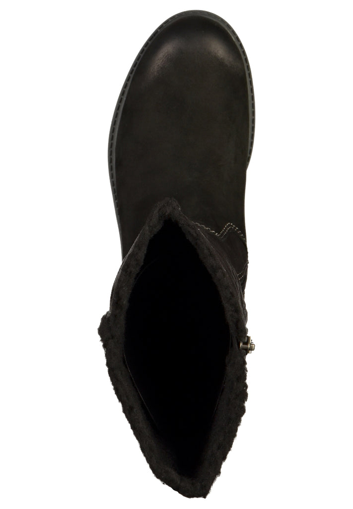 Tamaris Stiefel Leder/Textil Schwarz - surf4shoes