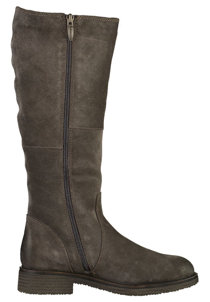 Tamaris Stiefel Veloursleder Graphite - surf4shoes
