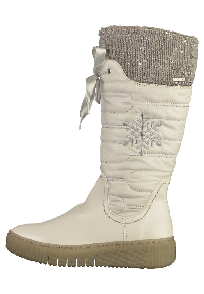 Tamaris Stiefel Lederimitat Weiß - surf4shoes