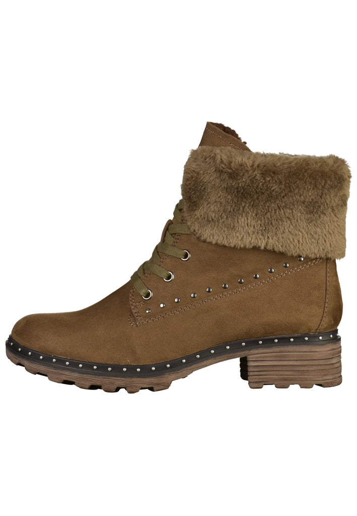 Tamaris Stiefelette Lederimitat Braun - surf4shoes